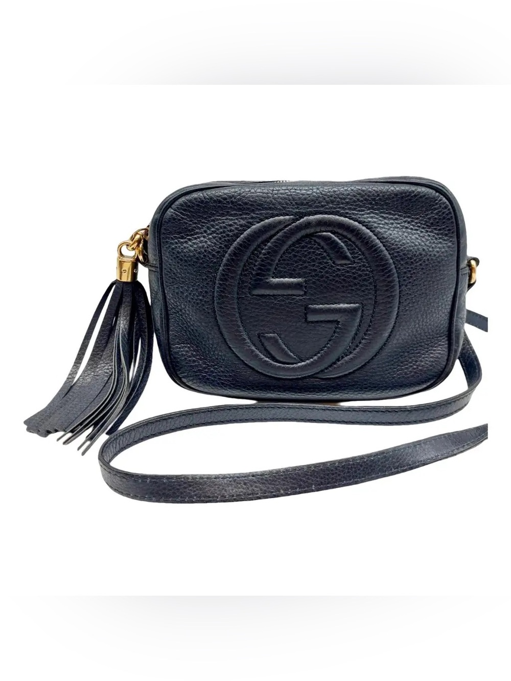 Authentic- Black Gucci SoHo Disco camera bag